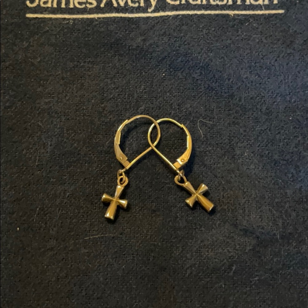 James Avery cross earrings